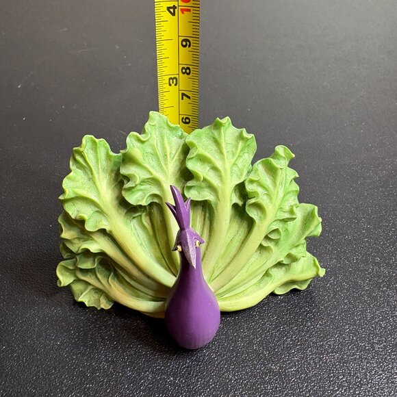 Home Grown by Enesco Resin Anthropomorphic Chinese Cabbage Peacock figurine - Picture 6 of 7